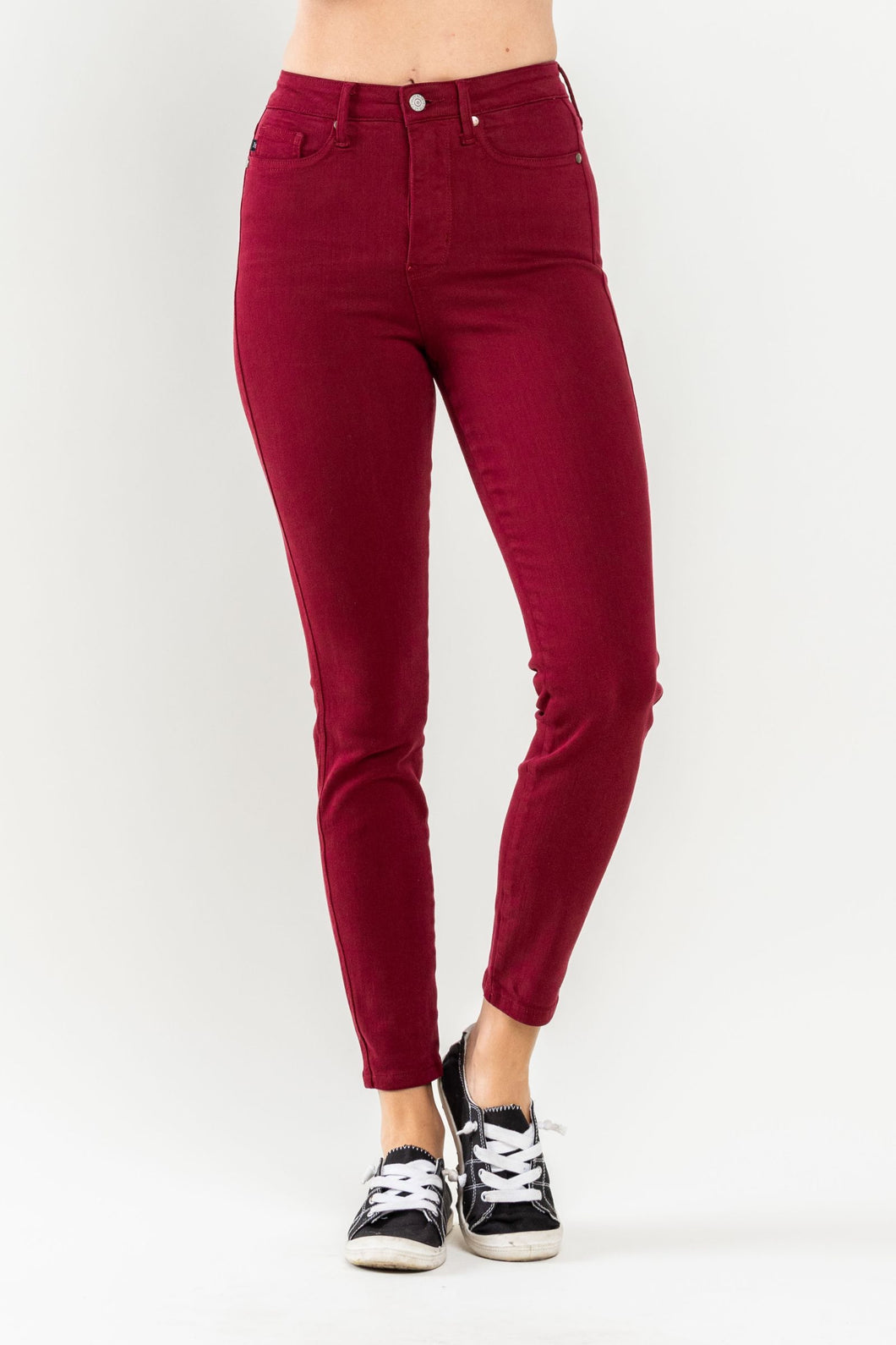 Judy Blue Burgundy tummy control skinny