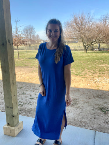 Royal blue maxi dress