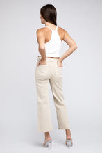 Load image into Gallery viewer, Acid Wash Frayed Cutoff Hem Straight Wide Pants