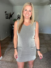Load image into Gallery viewer, Ribbed knit tank dress