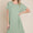 BOMBOM Ribbed Round Neck Short Sleeve Dress