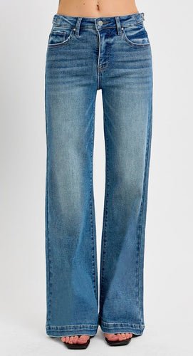 RISEN HR Wide Leg Adjustable waistband Jeans