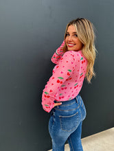 Load image into Gallery viewer, Valentine cherries mesh top