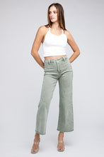 Load image into Gallery viewer, Acid Wash Frayed Cutoff Hem Straight Wide Pants