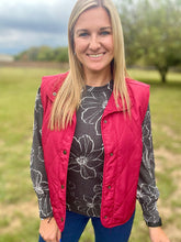 Load image into Gallery viewer, PLUS Quilted puffer vest - Burgundy