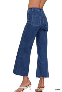 Zenana High rise wide leg straight jeans