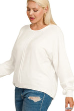 Load image into Gallery viewer, Ivory front seam sweater