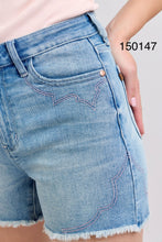Load image into Gallery viewer, Judy Blue HW Western Embroidery Detail Cut Off Shorts