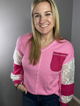 Load image into Gallery viewer, Lace patchwork top