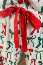 Load image into Gallery viewer, PREORDER • Midnight bow Christmas pajama set