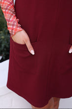 Load image into Gallery viewer, PREORDER • Rory Ribbed Jumper Dress - Burgundy