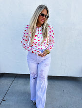 Load image into Gallery viewer, Valentine Hearts mesh top