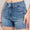 Judy Blue HW Tummy Control Cool Denim Double Waistband Shorts