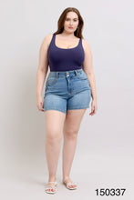 Load image into Gallery viewer, Judy Blue HW Tummy Control Cool Denim Double Waistband Shorts