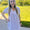 Gauze raw hem dress