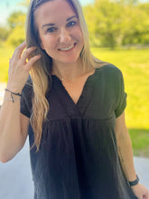 Load image into Gallery viewer, PLUS Gauze raw hem dress