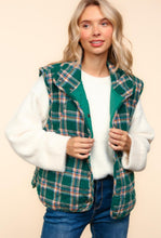 Load image into Gallery viewer, PLUS Hunter green plaid vest