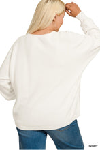 Load image into Gallery viewer, Ivory front seam sweater