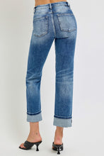 Load image into Gallery viewer, Risen tummy control highrise straight roll up jeans