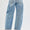 Risen slouchy ankle cuffed barrel jeans