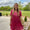 Shirred waist swing dress