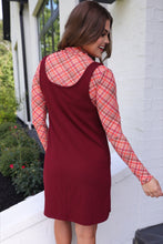 Load image into Gallery viewer, PREORDER • Rory Ribbed Jumper Dress - Burgundy