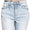 Zenana light wash HR raw hem straight crop