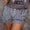 Black Striped Shorts
