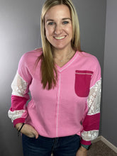 Load image into Gallery viewer, Lace patchwork top