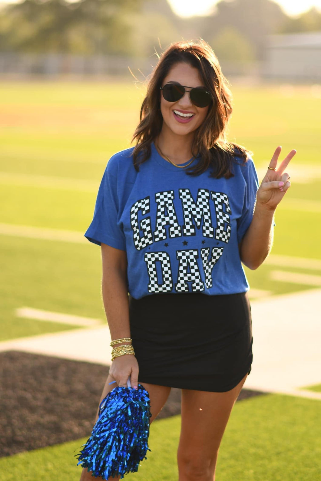 Game day checkered tee