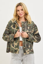Load image into Gallery viewer, Risen Oversized Camouflage Raglan Sleeve Jacket Hoodie