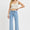 Risen High Rise Crop Wide Embroidered Jeans