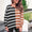 Tan/Black Parker striped sweater