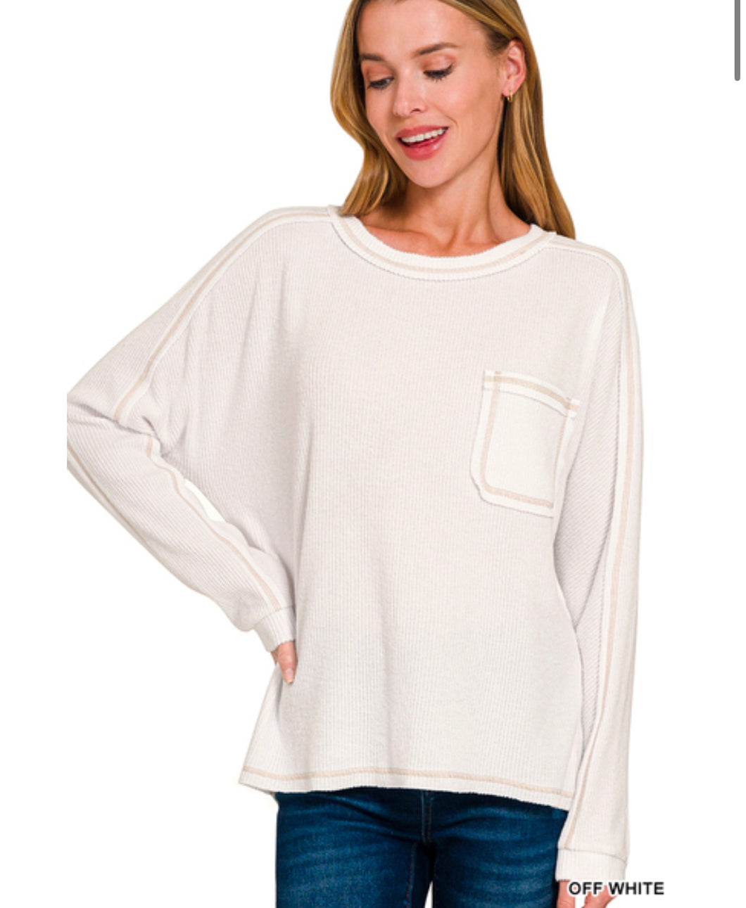 Ribbed hacci sweater