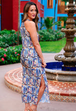 Load image into Gallery viewer, Millionaire metallic pleated dress - Blue