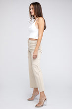 Load image into Gallery viewer, Acid Wash Frayed Cutoff Hem Straight Wide Pants