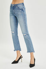 Load image into Gallery viewer, RISEN Full Size High Rise Distressed Cropped Straight Jeans