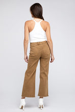 Load image into Gallery viewer, Acid Wash Frayed Cutoff Hem Straight Wide Pants