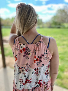 Floral tiered halter