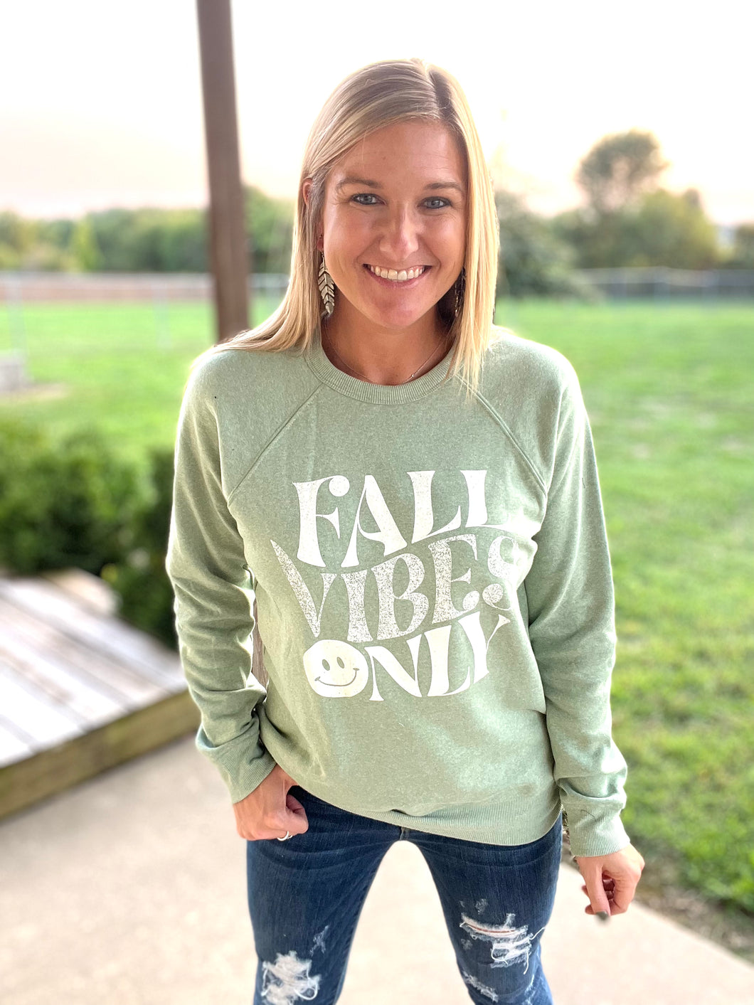 Sage fall vibes sweatshirt