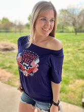 Load image into Gallery viewer, Deep navy born free top