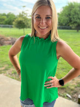 Load image into Gallery viewer, PLUS Ruffled mock neck tank