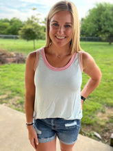 Load image into Gallery viewer, Light blue with multi color trim tank