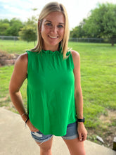 Load image into Gallery viewer, PLUS Ruffled mock neck tank