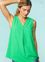 Load image into Gallery viewer, Vneck woven tank