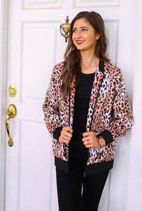 Hudson Leopard Bomber Jacket