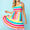 PLUS Multi stripe tie shoulder dress