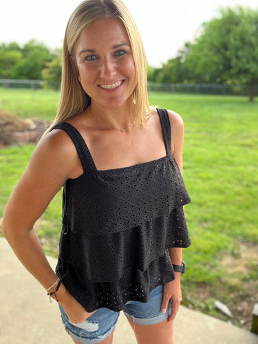 PLUS Eyelet tired tank