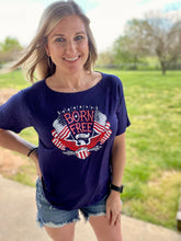 Load image into Gallery viewer, Deep navy born free top