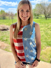 Load image into Gallery viewer, Amerian flag sequin tank